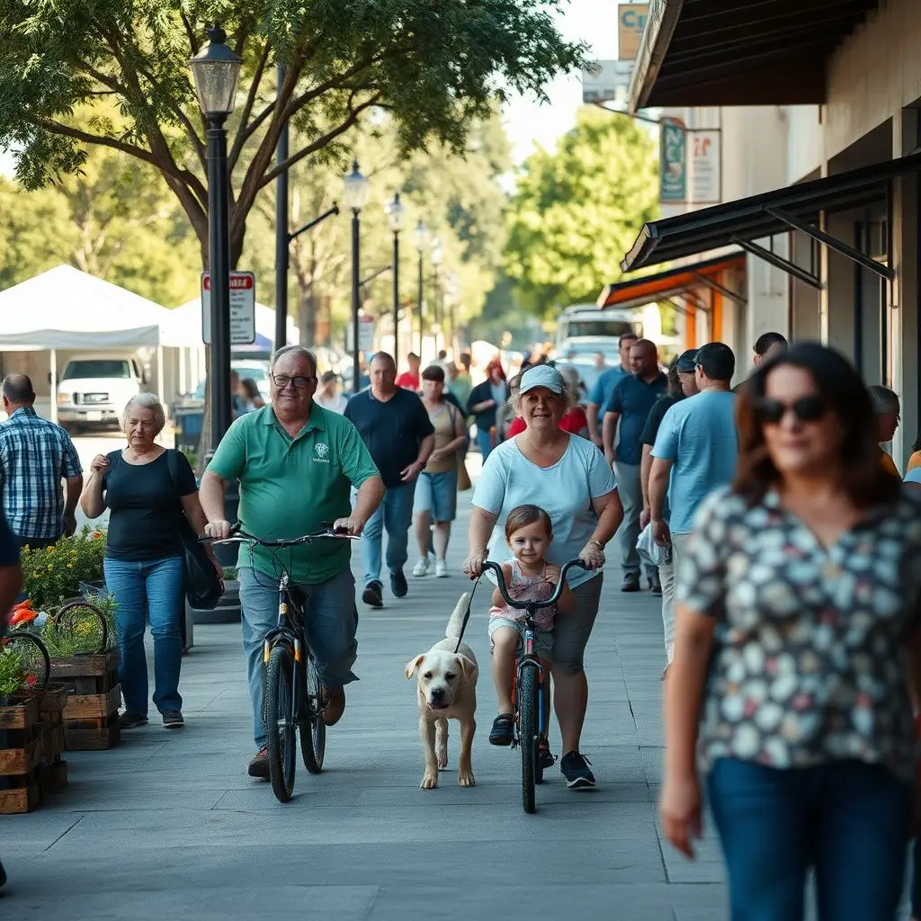 A scenic view of historic oak trees and a quiet street in Gonzales, Louisiana, reflecting the town's Southern charm.
